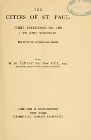 Cover of: The cities of St. Paul by Ramsay, William Mitchell Sir