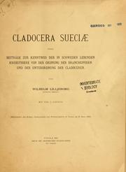 Cover of: Cladocera Sueciae: oder Beiträge zur kenntniss der in Schweden lebenden Krebsthiere von der Ordnung der Branchiopoden und der Unterordnung der Cladoceren.