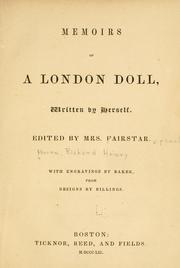 Cover of: Memoirs of a London doll | R. H. Horne