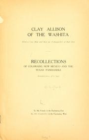 Cover of: Clay Allison of the Washita