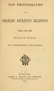 Cover of: Pen photographs of Charles Dickens's readings.
