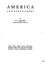 Cover of: America, and other poems