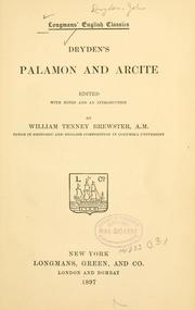 Cover of: ... Dryden's Palamon and Arcite by John Dryden