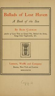 Cover of: Ballads of Lost Haven by Bliss Carman