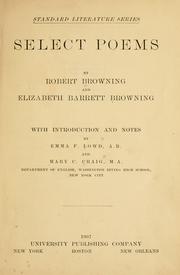 Cover of: Selected poems of Elizabeth Barrett Browning