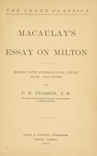 macaulay essay examples