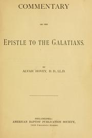 Cover of: Commentary on the epistle to the Galatians.