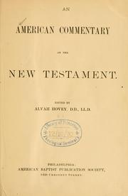 Cover of: Commentary on the Gospel of Matthew.