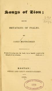 Cover of: Songs of Zion | Montgomery, James