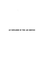Cover of: An explorer in the air service