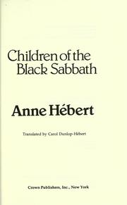 Cover of: Children of the black sabbath