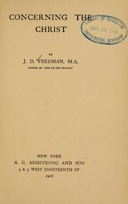 Cover of: Concerning the Christ by John Dolliver Freeman