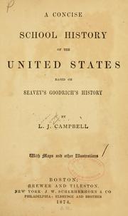 Cover of: concise school history of the United States, based on Seavey's Goodrich's history
