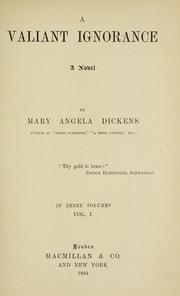 Cover of: A valiant ignorance by Mary Angela Dickens