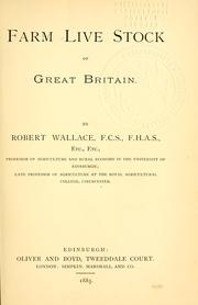 Cover of: Farm live stock of Great Britain.