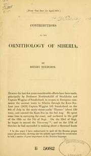Cover of: Contributions to the ornithology of Siberia