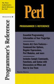 Cover of: PERL by Martin C. Brown