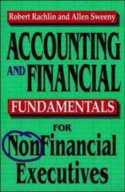 Cover of: Accounting and financial fundamentals for nonfinancial executives by Robert Rachlin