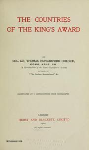 Cover of: countries of the king's award