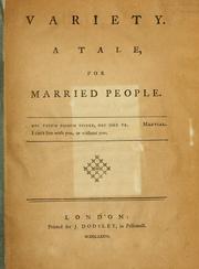 Cover of: Variety.  A tale, for married people. by Whitehead, William