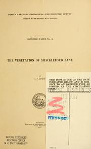 The vegetation of Shackleford Bank by Ivey Foreman Lewis