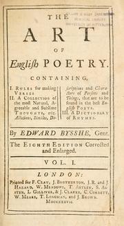 Cover of: The art of English poetry