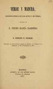 Cover of: Verde y madura by Pedro María Barrera, Pedro María Barrera