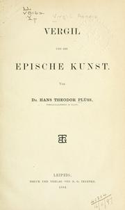 Cover of: Vergil und die epische Kunst.
