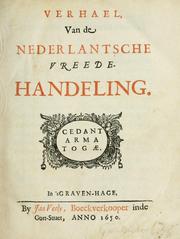 Cover of: Verhael, van de Nederlantsche vreedehandeling.