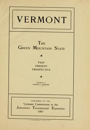 Cover of: Vermont, the Green Mountain state | Frank Lester Greene