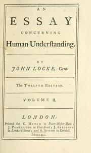 Locke an essay concerning human understanding book i