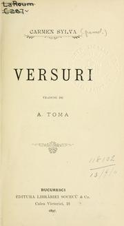 Cover of: Versuri by Carmen Sylva