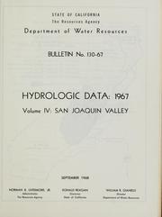 Cover of: Hydrologic data, 1967. by California. Dept. of Water Resources.
