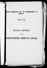 Cover of: Tenth report on the north-western tribes of Canada by British Association for the Advancement of Science.