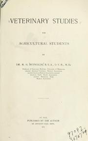 Cover of: Veterinary studies for agricultural students. by Myron Herbert Reynolds