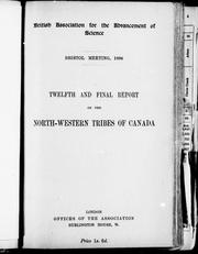 Cover of: Twelfth and final report on the north-western tribes of Canada