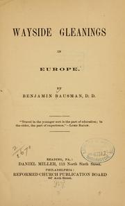 Wayside gleanings in Europe by Benjamin Bausman