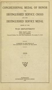 Cover of: Congressional medal of honor by United States. Adjutant-General's Office.