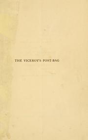 Cover of: The viceroy's post-bag by MacDonagh, Michael