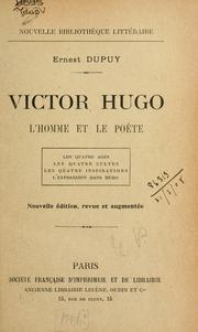 Cover of: Victor Hugo, l'homme et le poète.