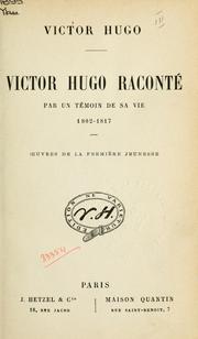 Cover of: Victor Hugo raconté