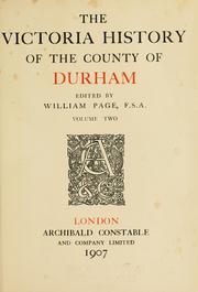 Cover of: The Victoria history of the county of Durham