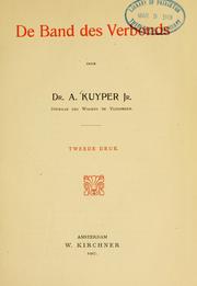 De band des verbonds by A. Kuyper