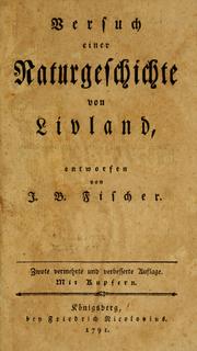 Cover of: Versuch einer Naturgeschichte von Livland