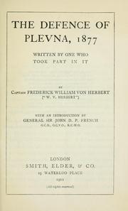 Cover of: The defence of Plevna, 1877