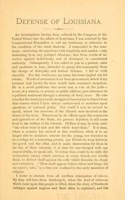 A defense of Louisiana .. by Wilmer, Joseph Pere Bell bp.