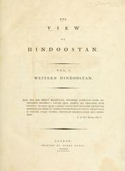 Cover of: view of Hindoostan ...
