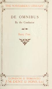 Cover of: De omnibus: By The Conductor
