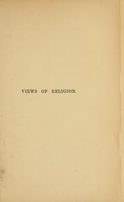 Cover of: Views of religion by Theodore Parker