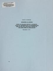 Department of Revenue: report of followup review to determine status of implementation of recommendations made in our July 1969 audit reports on the State Board of Equalization by Montana. Legislature. Office of the Legislative Auditor.